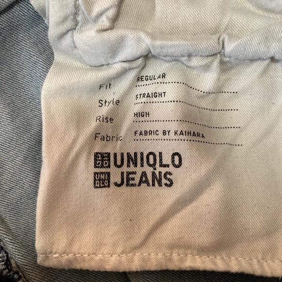 UNIQLO women's regular straight high rise jeans - Picture 6 of 6